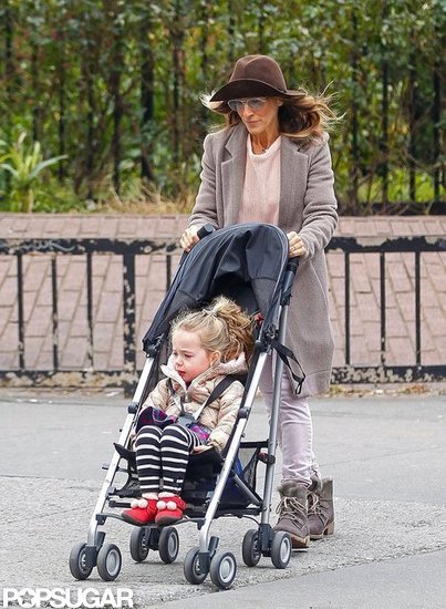 Sarah Jessica Parker pushed Tabitha Broderick in a stroller.
Sarah Jessica Parker pushed Tabitha Broderick in a stroller.