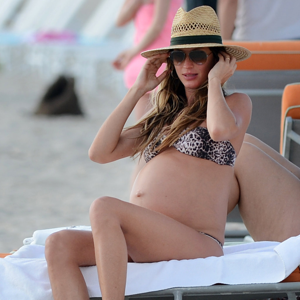 Pictures Of Pregnant Celebrities In Bikinis Popsugar Moms