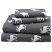 Land of Nod Goodnight Moose Flannel Bedding