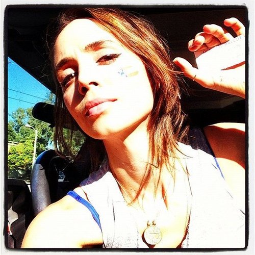 Eliza Dushku wore her "I Voted" sticker on her cheek.
Source: Instagram user elizadushku
Eliza Dushku wore her "I Voted" sticker on her cheek.
Source: Instagram user elizadushku