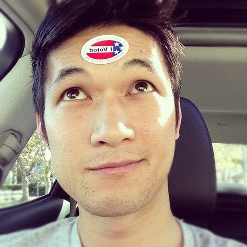 Harry Shum got goofy with his sticker.
Source: Instagram user harryshum
Harry Shum got goofy with his sticker.
Source: Instagram user harryshum