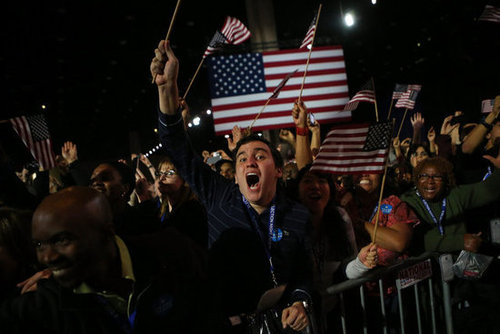 President Obama Wins! See Pictures of His Celebratory Event in Chicago President Obama Wins! See Pictures of His Celebratory Event in Chicago