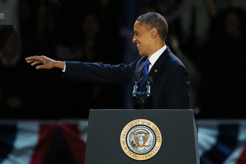 President Obama Wins! See Pictures of His Celebratory Event in Chicago President Obama Wins! See Pictures of His Celebratory Event in Chicago