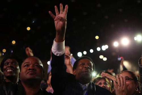 President Obama Wins! See Pictures of His Celebratory Event in Chicago President Obama Wins! See Pictures of His Celebratory Event in Chicago