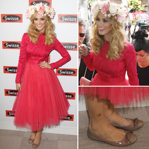 Delta Goodrem in Pink Dior Dress at the 2012 Melbourne Cup