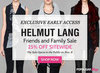 Exclusive Early Access to Helmut Lang's Friends and Family Sale