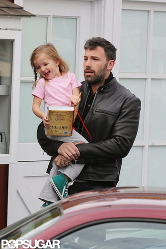 Ben Affleck carried daughter Seraphina in LA.
Ben Affleck carried daughter Seraphina in LA.