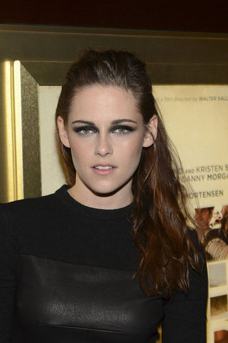 Kristen Stewart Wears a Striking Leather Dress For On the Road in NYC Kristen Stewart Wears a Striking Leather Dress For On the Road in NYC