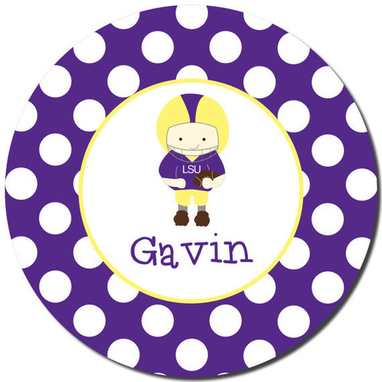 Libbie & Winston Favorite Football Team Melamine Plate