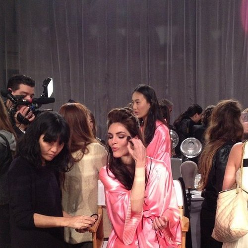 We got a sneak peek at Hilary Rhoda getting glam for the Victoria's Secret Fashion Show.
We got a sneak peek at Hilary Rhoda getting glam for the Victoria's Secret Fashion Show.