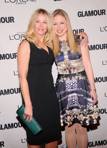 Chelsea Handler and Chelsea Clinton posed for photos on the red carpet in NYC.
Chelsea Handler and Chelsea Clinton posed for photos on the red carpet in NYC.
