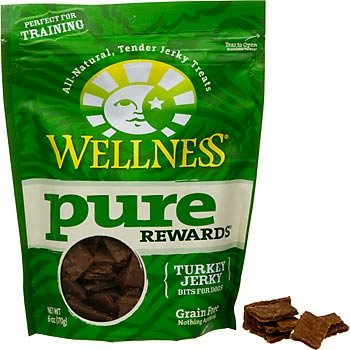 These Wellness Pure Rewards Turkey Jerky treats ($9) are moist, all-natural, and a tasty way to train a dog.
These Wellness Pure Rewards Turkey Jerky treats ($9) are moist, all-natural, and a tasty way to train a dog.