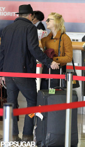 Carey Mulligan and Marcus Mumford waited in LA at LAX.
Carey Mulligan and Marcus Mumford waited in LA at LAX.