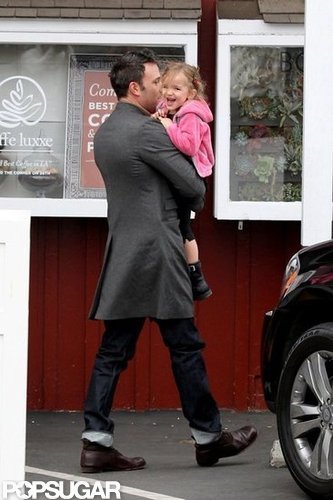 Seraphina Affleck giggled as Ben Affleck carried her to breakfast in LA.
Seraphina Affleck giggled as Ben Affleck carried her to breakfast in LA.