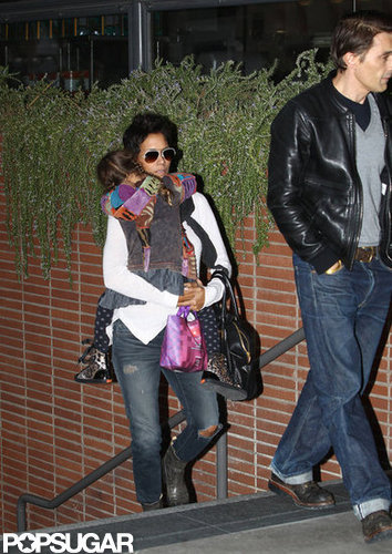 Halle Berry and Olivier Martinez went to a movie with Nahla Aubry in LA.
Halle Berry and Olivier Martinez went to a movie with Nahla Aubry in LA.