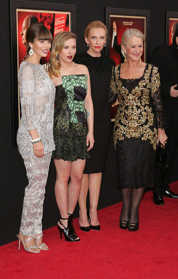 Jessica Biel, Scarlett Johansson, Toni Collette and Helen Mirren posed for photos in NYC. Jessica Biel, Scarlett Johansson, Toni Collette and Helen Mirren posed for photos in NYC.