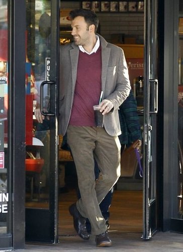 Ben Affleck walked out of Starbucks in Brentwood.
Ben Affleck walked out of Starbucks in Brentwood.