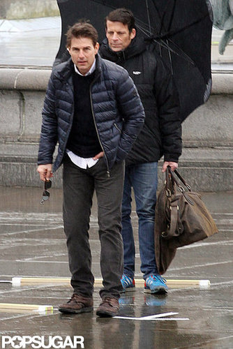 Tom Cruise walked onto his All You Need Is Kill set in London.
Tom Cruise walked onto his All You Need Is Kill set in London.