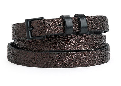 Rag & Bone's skinny brown metallic belt ($90, originally $175) is a must have for two reasons: the discounted price tag and the cool combo of brown and black!
Rag & Bone's skinny brown metallic belt ($90, originally $175) is a must have for two reasons: the discounted price tag and the cool combo of brown and black!