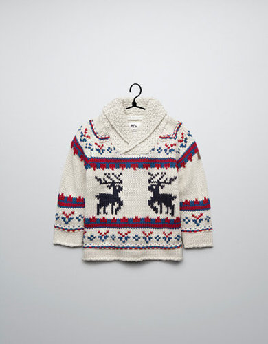 Zara Reindeer Pattern Jacquard Sweater Zara Reindeer Pattern Jacquard Sweater