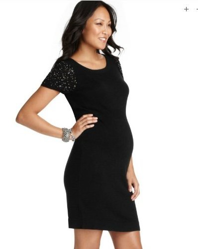 LOFT Maternity Sequin Sleeve Sweater Dress LOFT Maternity Sequin Sleeve Sweater Dress