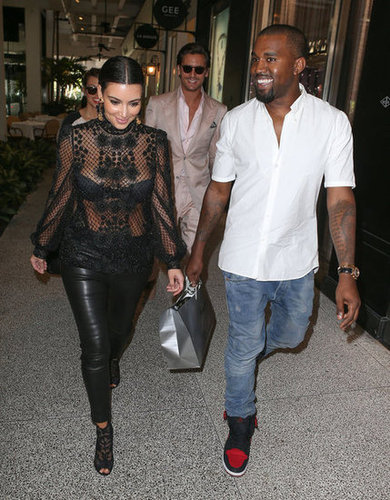 Kim Kardashian and Kanye West went shopping in Miami in October 2012.
Kim Kardashian and Kanye West went shopping in Miami in October 2012.