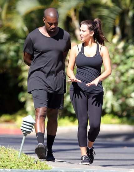 Kim Kardashian and Kanye West went for a walk during an August 2012 trip to Hawaii.
Kim Kardashian and Kanye West went for a walk during an August 2012 trip to Hawaii.