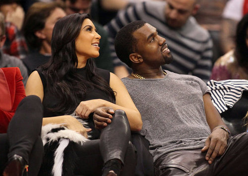 Kim Kardashian and Kanye West cuddled up courtside at a December 2012 Clippers game in LA.
Kim Kardashian and Kanye West cuddled up courtside at a December 2012 Clippers game in LA.
