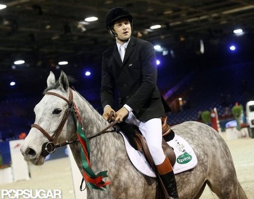 Guillaume Canet competed on his horse.
Guillaume Canet competed on his horse.