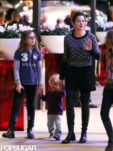 Marion Cotillard and Marcel Cheer Dad Guillaume Canet on to a Win Marion Cotillard and Marcel Cheer Dad Guillaume Canet on to a Win