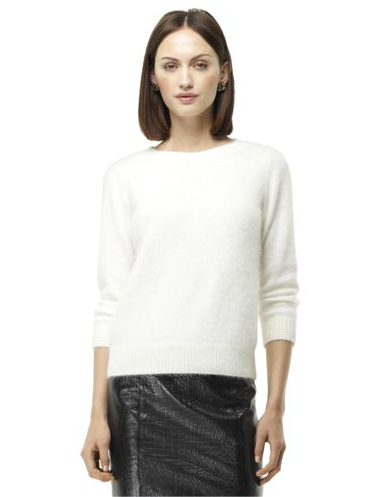 I love the ultrasoft, fuzzy look of Club Monaco's Ainsley Angora Sweater ($99) — doesn't it make you just want to cozy up with a mug of hot cocoa and a book? It's a wintry layering essential with a much more polished edge, and oh yeah, it's under $100.
— Marisa Tom, associate editor
I love the ultrasoft, fuzzy look of Club Monaco's Ainsley Angora Sweater ($99) — doesn't it make you just want to cozy up with a mug of hot cocoa and a book? It's a wintry layering essential with a much more polished edge, and oh yeah, it's under $100.
— Marisa Tom, associate editor