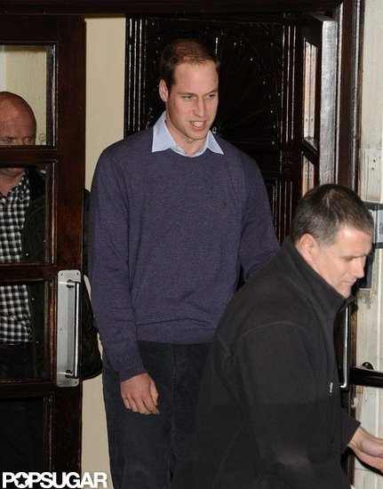 Prince William Returns to Pregnant Kate's Side at the Hospital Prince William Returns to Pregnant Kate's Side at the Hospital