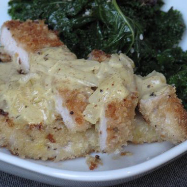 Breaded Pork With Mustard Sauce Breaded Pork With Mustard Sauce