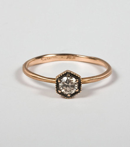 Rose Gold Hexagon Ring Rose Gold Hexagon Ring