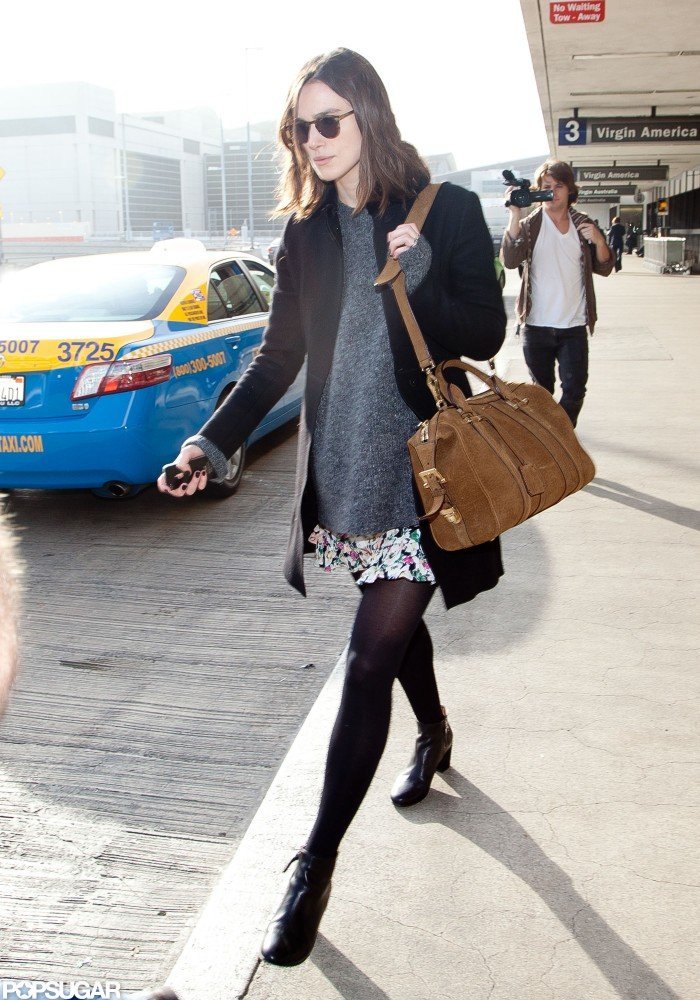 Keira Knightley Makes a Stylish Landing at LAX Keira Knightley Makes a Stylish Landing at LAX