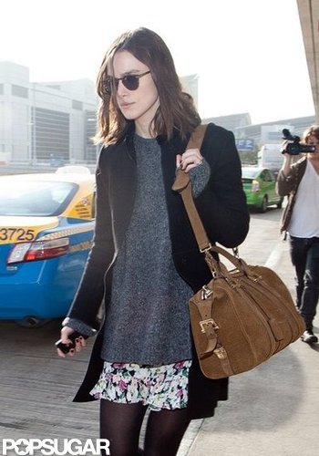 Keira Knightley Makes a Stylish Landing at LAX Keira Knightley Makes a Stylish Landing at LAX