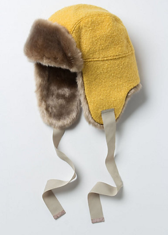 Anthropologie's colorblocked trapper ($68) has a fabulous pop of yellow that will brighten any ensemble. Imagine it with your favorite jeans and awesome brown lace-up boots.
Anthropologie's colorblocked trapper ($68) has a fabulous pop of yellow that will brighten any ensemble. Imagine it with your favorite jeans and awesome brown lace-up boots.