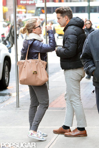 Scarlett Johansson Kisses Her New Man in NYC Scarlett Johansson Kisses Her New Man in NYC