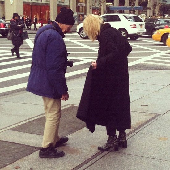 We spotted Bill Cunningham — in his signature blue jacket, of course — while walking to work.
We spotted Bill Cunningham — in his signature blue jacket, of course — while walking to work.