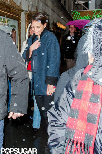 Katie Holmes headed to her Broadway show.
Katie Holmes headed to her Broadway show.