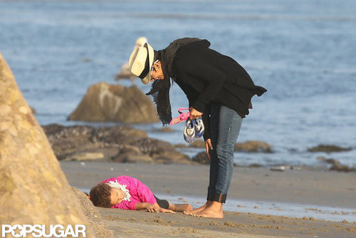 Halle Berry and Nahla Stroll and Twirl in the Sand Halle Berry and Nahla Stroll and Twirl in the Sand