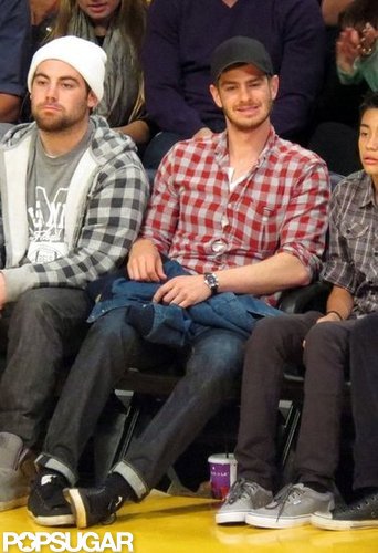 Andrew Garfield Snags a Courtside Seat at the Lakers Game Andrew Garfield Snags a Courtside Seat at the Lakers Game