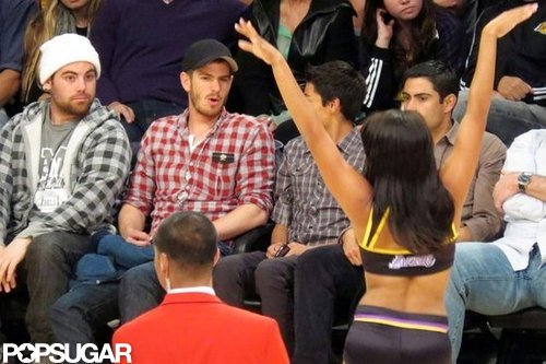 Andrew Garfield Snags a Courtside Seat at the Lakers Game Andrew Garfield Snags a Courtside Seat at the Lakers Game