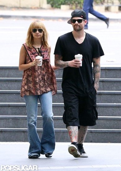 Nicole Richie and Joel Madden picked up coffee in Sydney.
Nicole Richie and Joel Madden picked up coffee in Sydney.