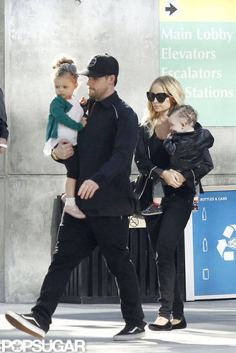 Nicole Richie, Joel Madden, Harlow, and Sparrow headed to downtown LA in November 2010.
Nicole Richie, Joel Madden, Harlow, and Sparrow headed to downtown LA in November 2010.