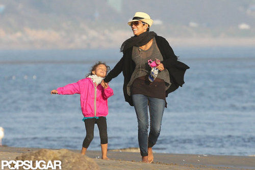 Halle Berry enjoyed a day at the beach with daughter Nahla.
Halle Berry enjoyed a day at the beach with daughter Nahla.