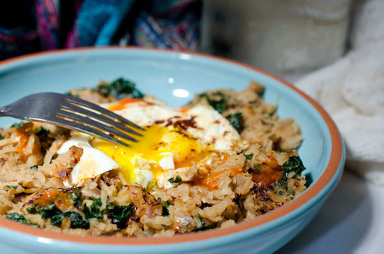 Turnip and Kale Hash with Eggs