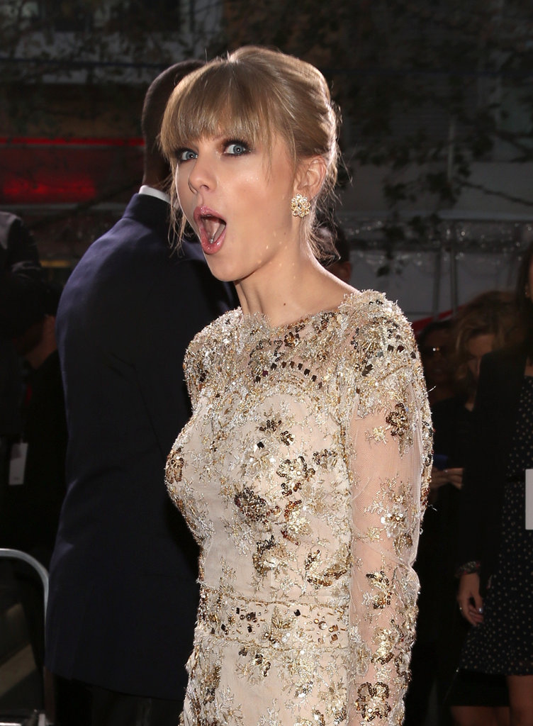 Taylor Swift made a face on the red carpet at the AMAs in November 2012.
Taylor Swift made a face on the red carpet at the AMAs in November 2012.