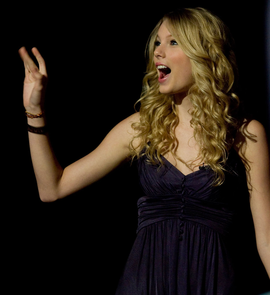 Taylor Swift waved to fans during the CMA Music Festival in June 2008.
Taylor Swift waved to fans during the CMA Music Festival in June 2008.