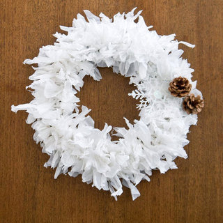 Plastic Bag Holiday Wreath